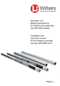Montage- und Bedienungsanleitung für Wilbers Cartridge Satz Typ 303 (RSU Gabeln)