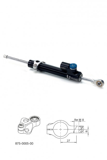 HyperRace pressurized steering damper including assembling kit 